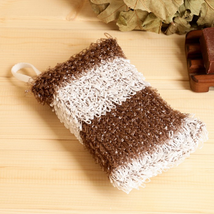 Мочалка вязаная Брикет.Полоса, коричневая, 18х12х4,5см, поролон
Мочалка вязаная Брикет.Полоса, коричневая, 18х12х4,5см, поролон