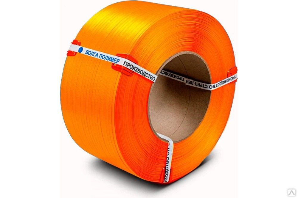Стреппинг лента Волга Полимер 12 мм х 0,8 мм х 1600 м оранжевая полипропиленовая, Оранжевый 
Стреппинг лента Волга Полимер 12 мм х 0,8 мм х 1600 м оранжевая полипропиленовая, Оранжевый
