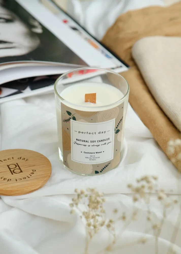 Свеча ароматическая PERFECT DAY CANDLES Cashmere Wood 9.8 см х 7.5 см, Cashmere Wood/ Кашемировое дерево деревянный фитиль
Свеча ароматическая PERFECT DAY CANDLES Cashmere Wood 9.8 см х 7.5 см, Cashmere Wood/ Кашемировое дерево деревянный фитиль