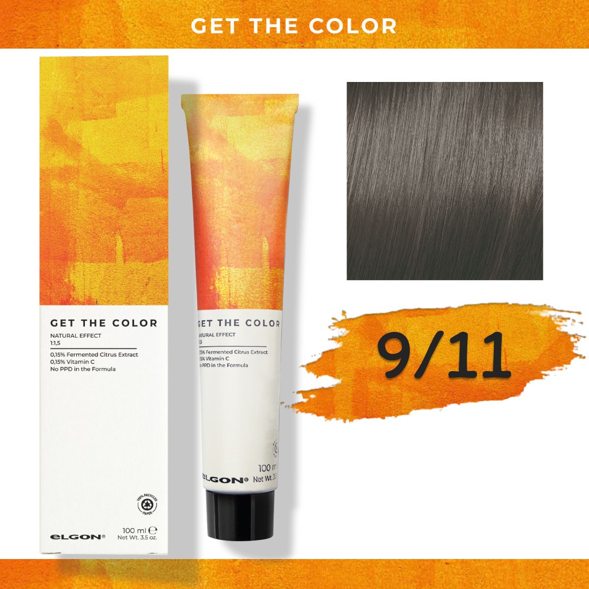 Стойкая краска для волос Elgon Get the Color 9/11 Блонд Пепельный интенсивный, 100 мл, 36325
Стойкая краска для волос Elgon Get the Color 9/11 Блонд Пепельный интенсивный, 100 мл, 36325