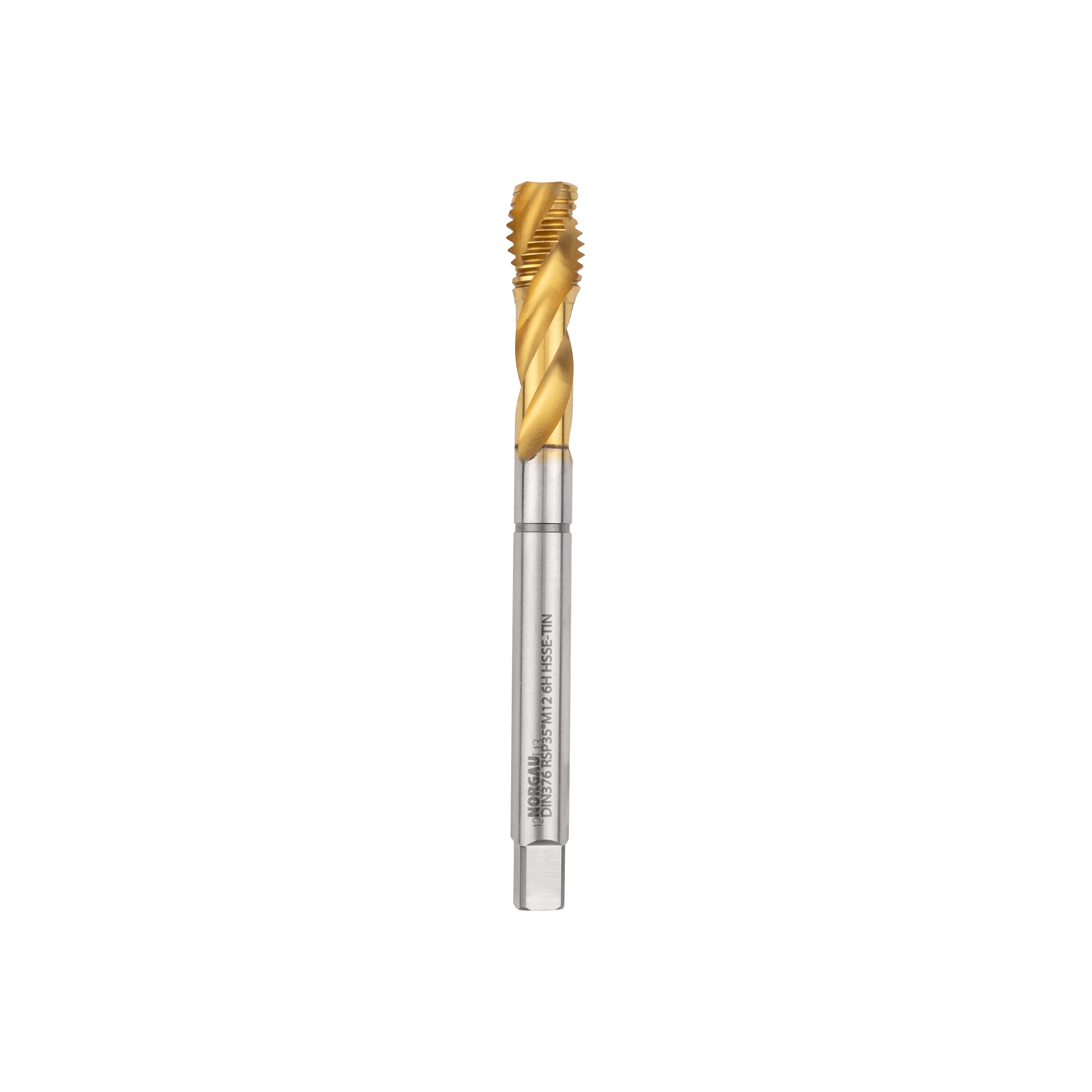 Машинный метчик NORGAU Industrial из стали HSSE с покрытием TIN для глухих отверстий, М12
Машинный метчик NORGAU Industrial из стали HSSE с покрытием TIN для глухих отверстий, М12