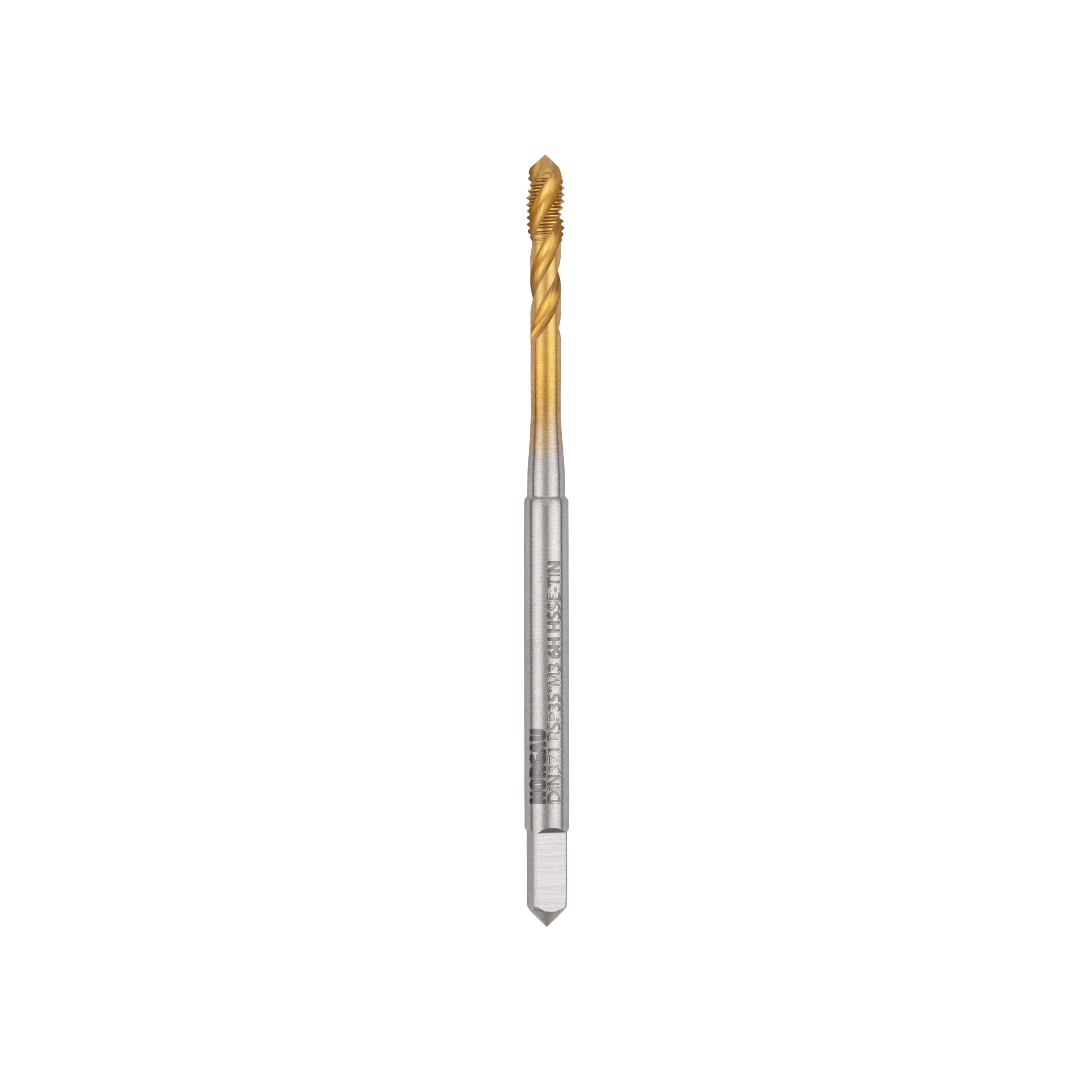 Машинный метчик NORGAU Industrial из стали HSSE с покрытием TIN для глухих отверстий, М3
Машинный метчик NORGAU Industrial из стали HSSE с покрытием TIN для глухих отверстий, М3