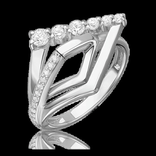 Кольцо из серебра р.  PLATINA jewelry 01-5696-00-401-0200, фианит, 01-5696-00-401-0200