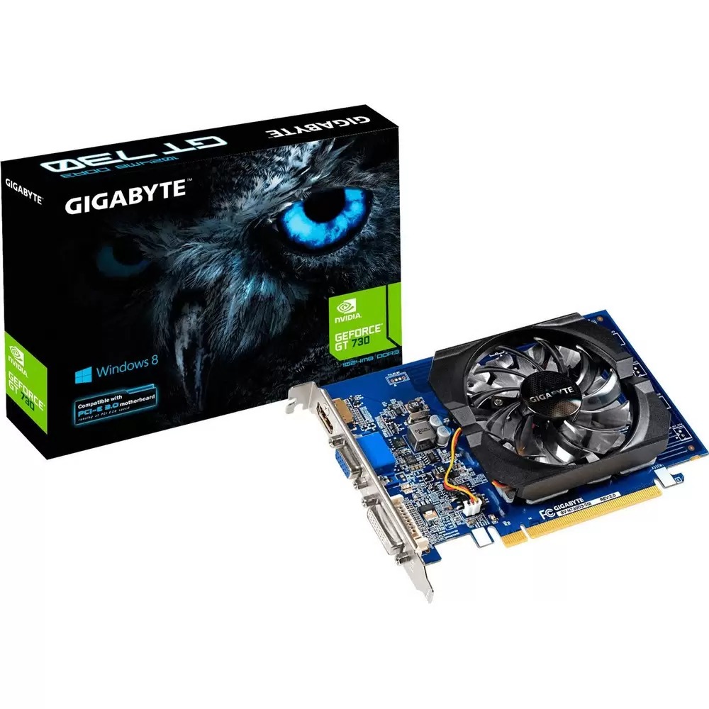 Видеокарта GIGABYTE NVIDIA GeForce GT 730 (GV-N730D3-2GIV3.0), Черный, GeForce GT 730
Видеокарта GIGABYTE NVIDIA GeForce GT 730 (GV-N730D3-2GIV3.0), Черный, GeForce GT 730