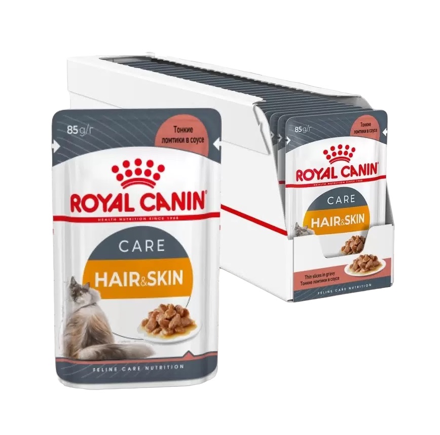 Влажный корм для кошек Royal Canin Hair&Skin, мясо, кусочки в соусе, 28шт по 85г, Hair & Skin
Влажный корм для кошек Royal Canin Hair&Skin, мясо, кусочки в соусе, 28шт по 85г, Hair & Skin