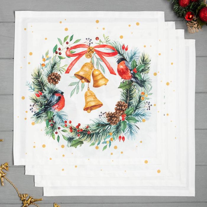 Набор салфеток Этель "Сhristmas bells" 40х40 см 4 шт, хлопок, саржа, Разноцветный
Набор салфеток Этель "Сhristmas bells" 40х40 см 4 шт, хлопок, саржа, Разноцветный