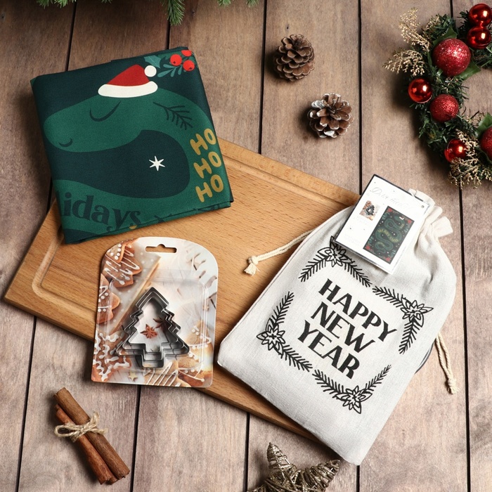 Набор в мешочке Этель Merry Xmas: полотенце 40х70 см, формочки для запекания - 3 шт., Разноцветный
Набор в мешочке Этель Merry Xmas: полотенце 40х70 см, формочки для запекания - 3 шт., Разноцветный