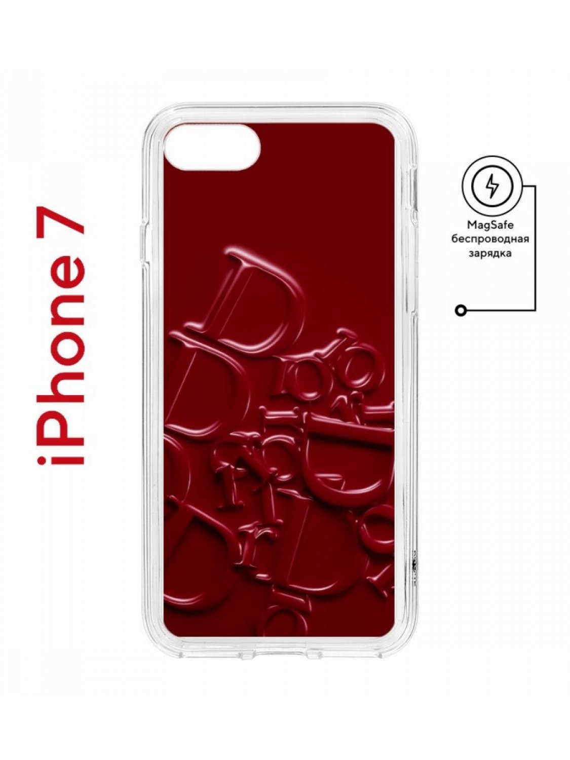 Чехол на iPhone 7, 8, SE 2020 2022 MagSafe Kruche Print Dior противоударный с магнитом, Прозрачный;бордовый;красный, Айфон 7,8,СЕ 2020 2022 Магсейф
Чехол на iPhone 7, 8, SE 2020 2022 MagSafe Kruche Print Dior противоударный с магнитом, Прозрачный;бордовый;красный, Айфон 7,8,СЕ 2020 2022 Магсейф