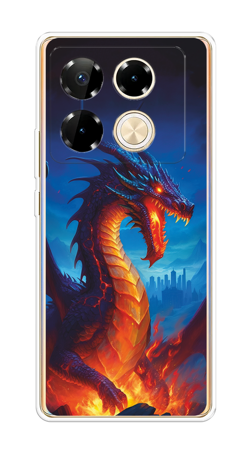 Чехол на Infinix Note 40 Pro "Дракон над лавой", Оранжевый;коричневый;синий, 3105750-1 
Чехол на Infinix Note 40 Pro "Дракон над лавой", Оранжевый;коричневый;синий, 3105750-1