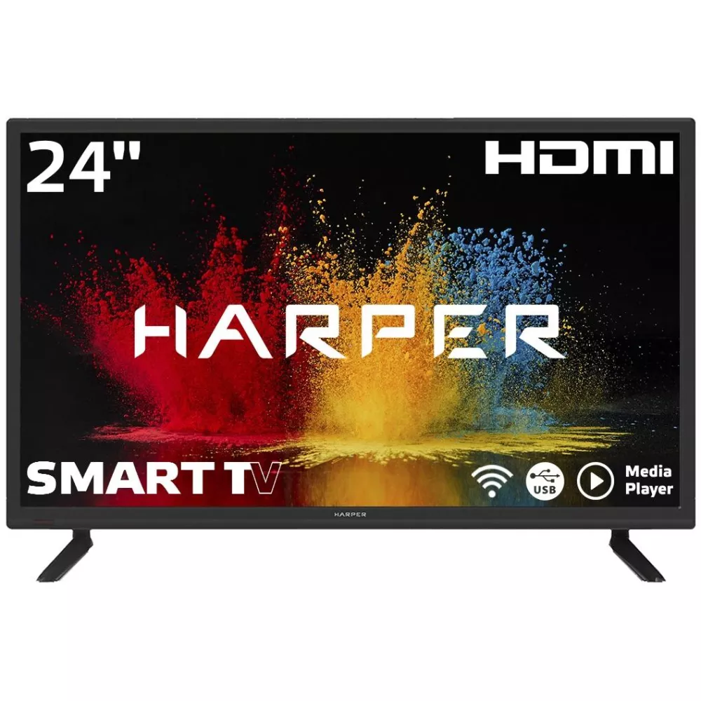 фото Ips телевизор hd ready harper 24r490ts 24" 2020 led