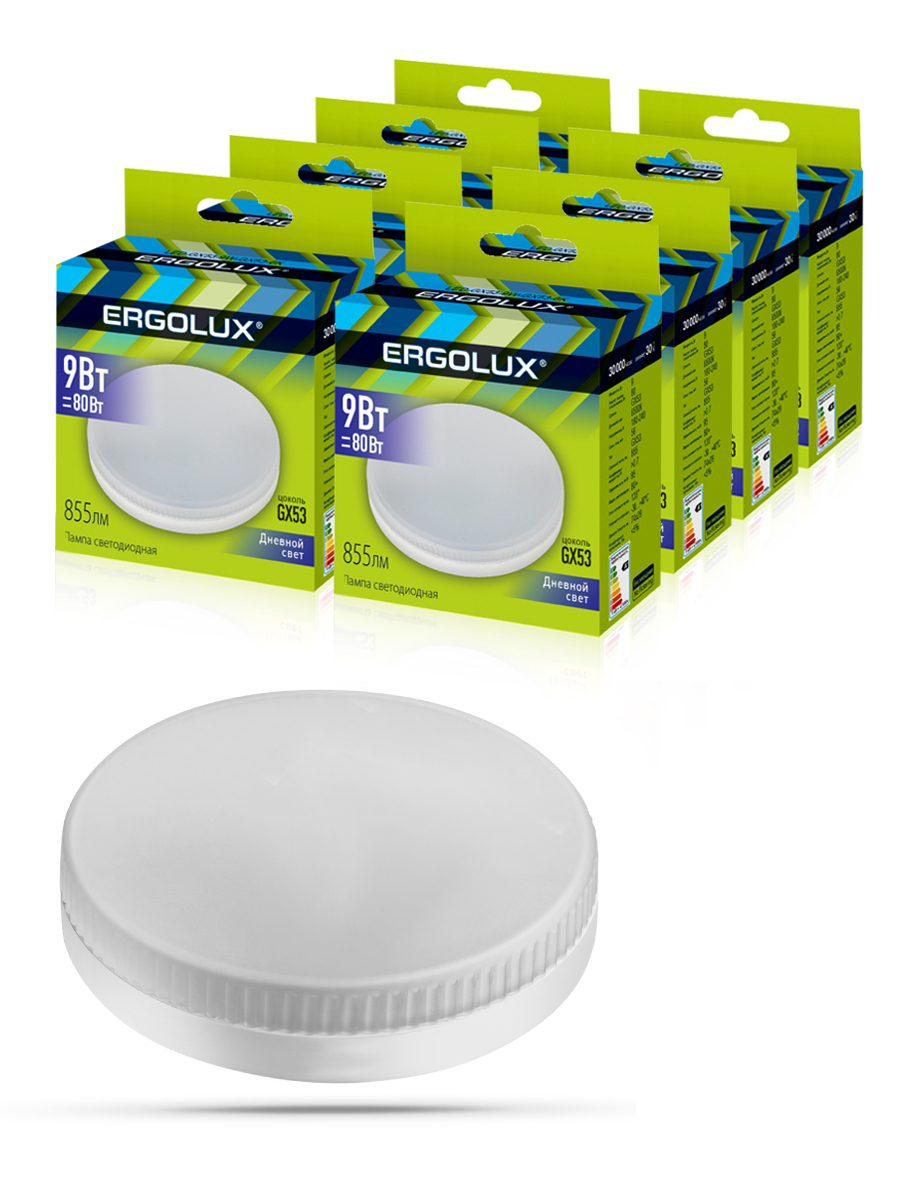 Набор светодиодных ламп 10шт Ergolux LED-GX53-9W-GX53-6K 180-240В 10-14309, Ergolux/LED/GX53
Набор светодиодных ламп 10шт Ergolux LED-GX53-9W-GX53-6K 180-240В 10-14309, Ergolux/LED/GX53