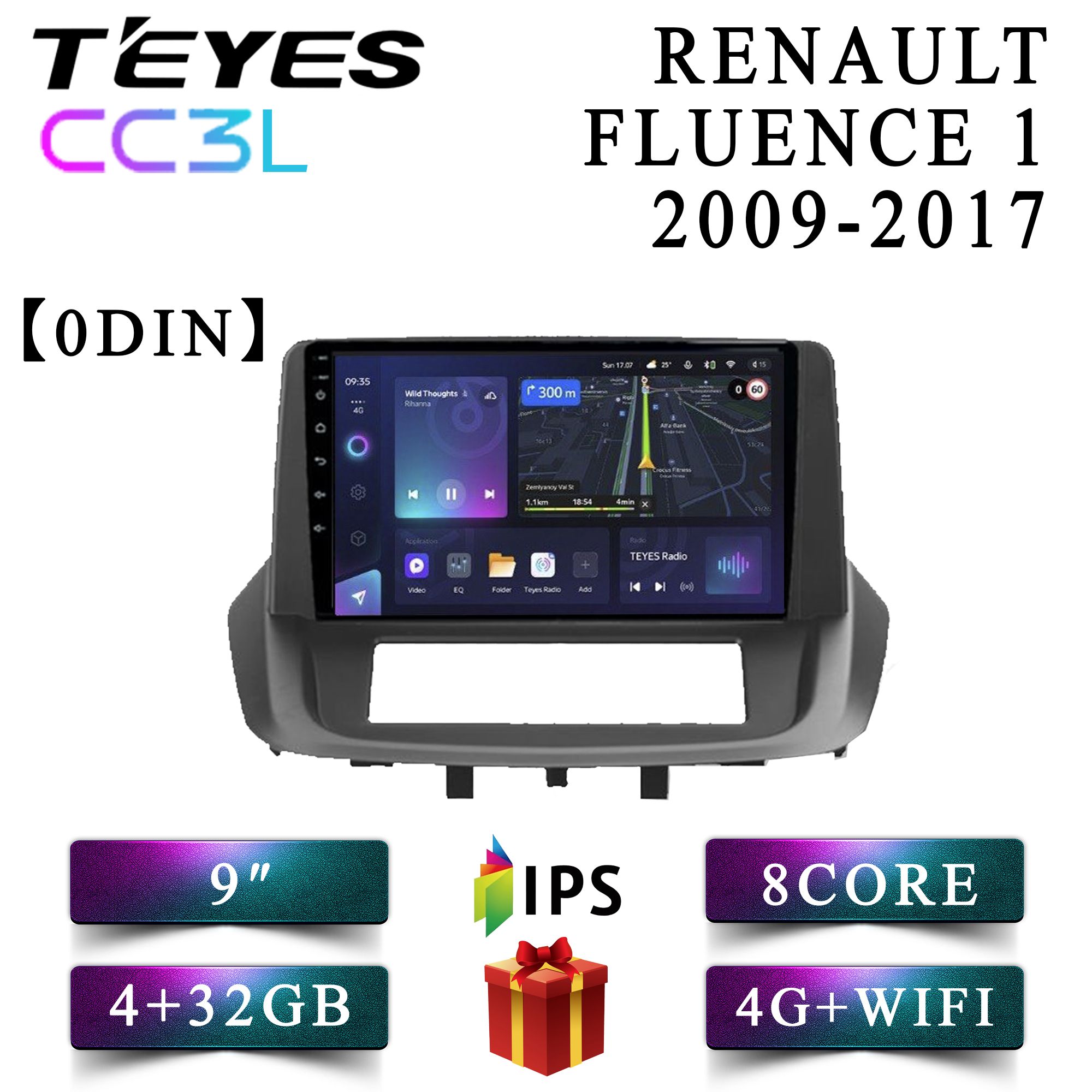Штатная автомагнитола Teyes CC3L 4+32GB 4G для Renault Fluence 1 Рено Флюенсе головное уст, CC3LRFluence
Штатная автомагнитола Teyes CC3L 4+32GB 4G для Renault Fluence 1 Рено Флюенсе головное уст, CC3LRFluence