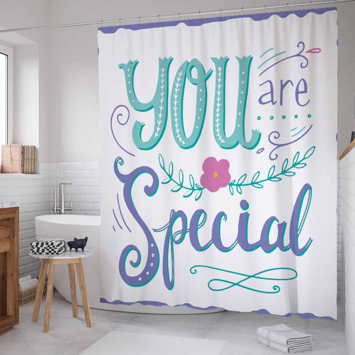 Штора для ванной JoyArty "Ты особенная" из сатена, 180х200 см с крючками, Белый, Ты особенная
Штора для ванной JoyArty "Ты особенная" из сатена, 180х200 см с крючками, Белый, Ты особенная