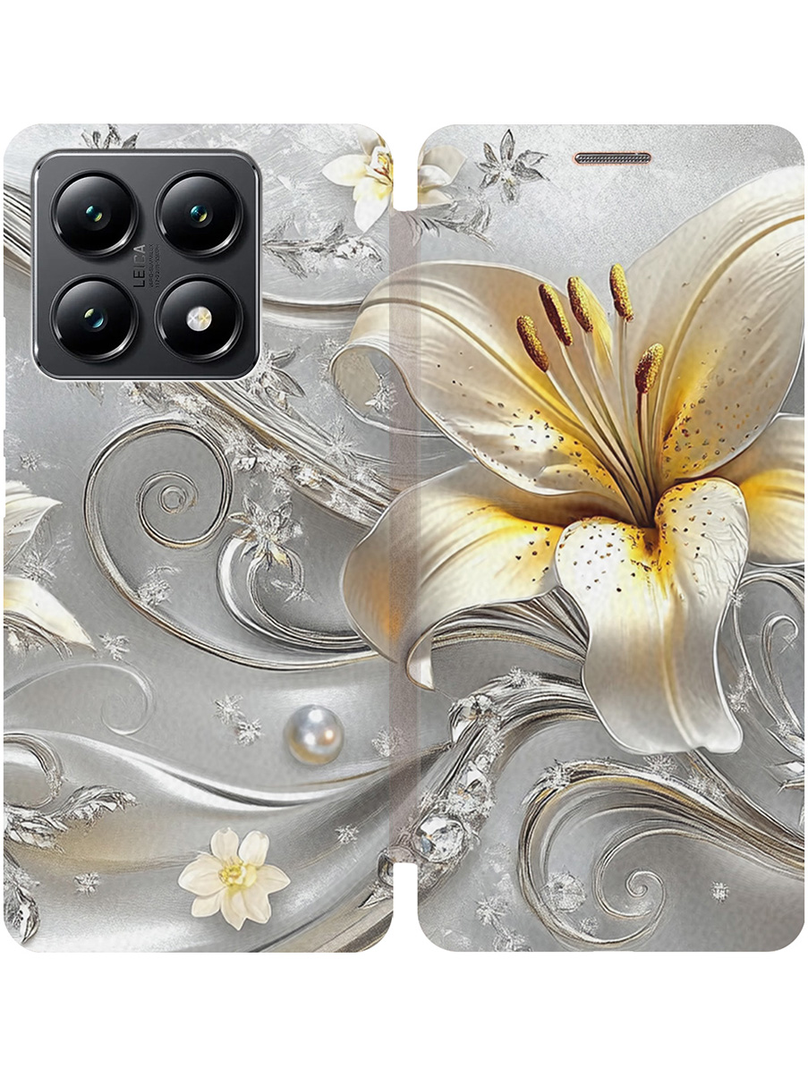 Чехол-книжка на Xiaomi 14T с принтом "Серебристая лилия" золотой, Золотистый;белый;серый;желтый, 785978423
Чехол-книжка на Xiaomi 14T с принтом "Серебристая лилия" золотой, Золотистый;белый;серый;желтый, 785978423