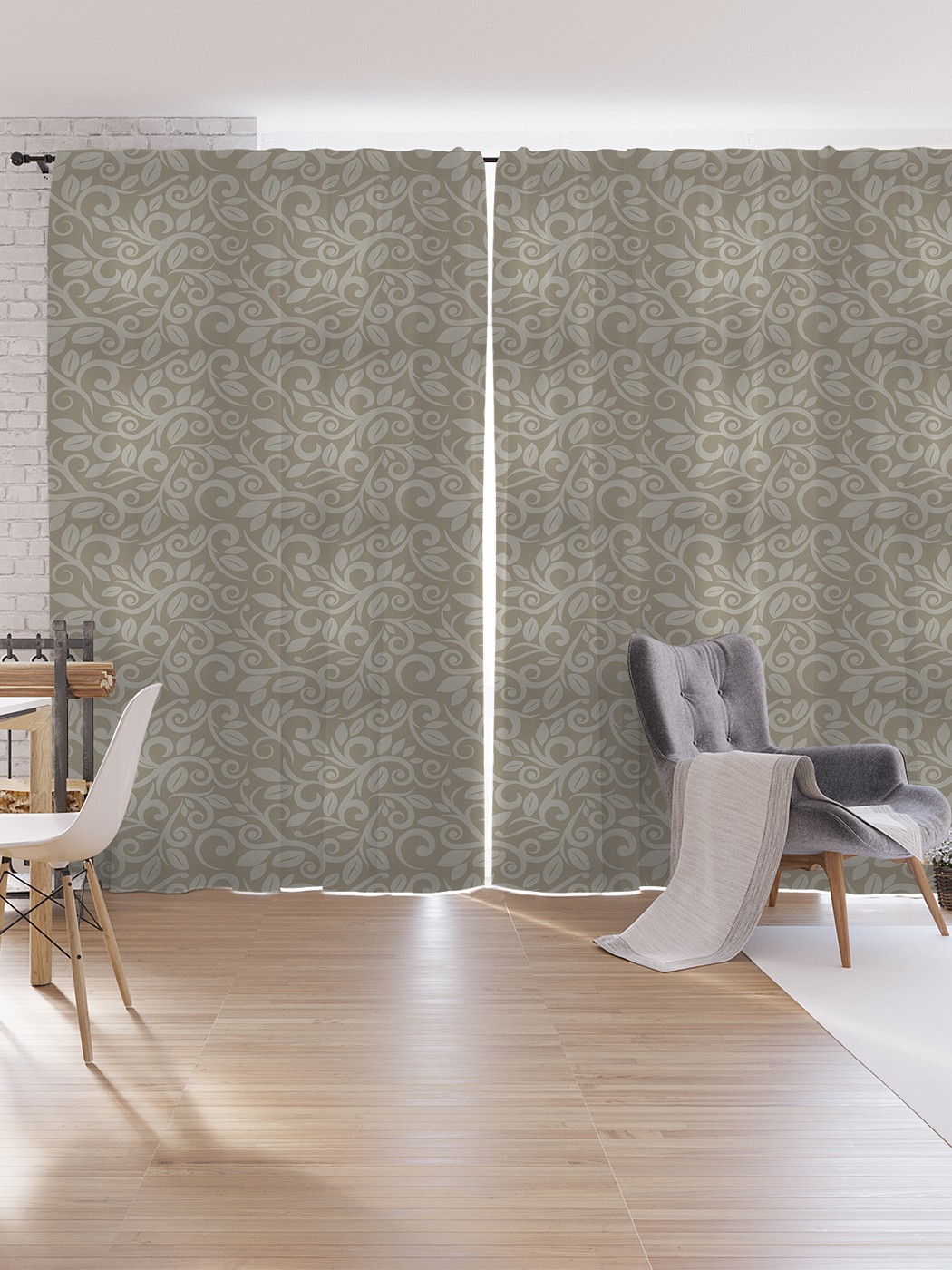 Шторы под лён JoyArty "Винтажные завитки с листьями", серия Oxford DeLux, 340х265 см, Винтажные завитки с листьями
Шторы под лён JoyArty "Винтажные завитки с листьями", серия Oxford DeLux, 340х265 см, Винтажные завитки с листьями