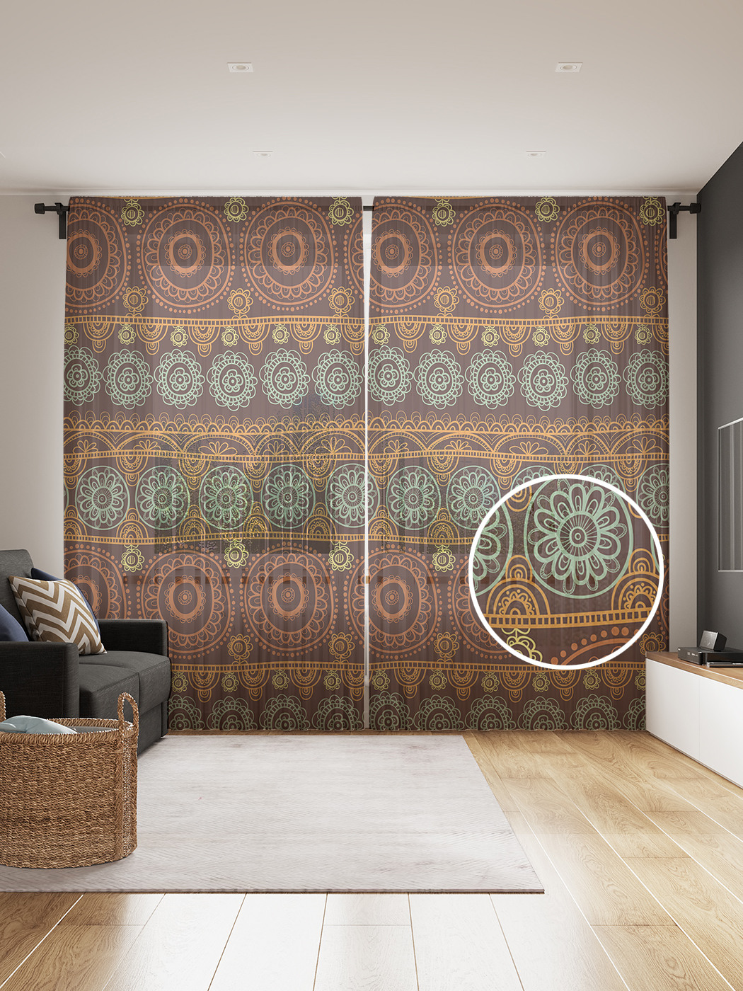 Фототюль JoyArty "Вихревой рисунок", 145x265см (2 полотна со шторной лентой + 50 крючков), Вихревой рисунок
Фототюль JoyArty "Вихревой рисунок", 145x265см (2 полотна со шторной лентой + 50 крючков), Вихревой рисунок