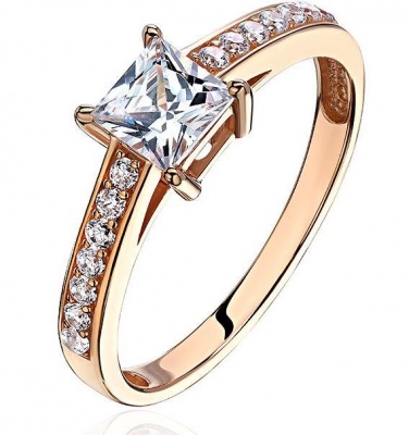 Кольцо из красного золота с фианитом р. Эстет 01К1113909, 01К1113909
Кольцо из красного золота с фианитом р. Эстет 01К1113909, 01К1113909