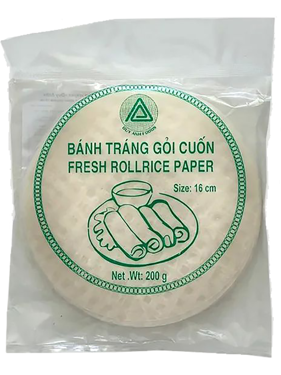 Бумага рисовая для спрингрол (FRESH ROLL), 16 см, 200 г, DUY ANH 
Бумага рисовая для спрингрол (FRESH ROLL), 16 см, 200 г, DUY ANH