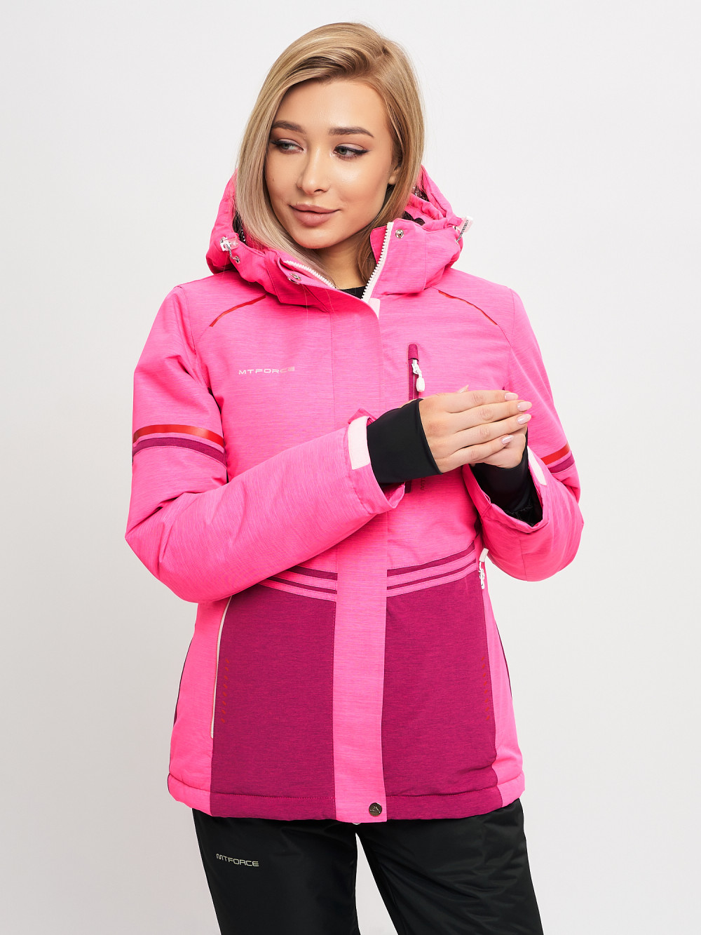 фото Горнолыжная куртка mtforce женская розового цвета 2153r, 48