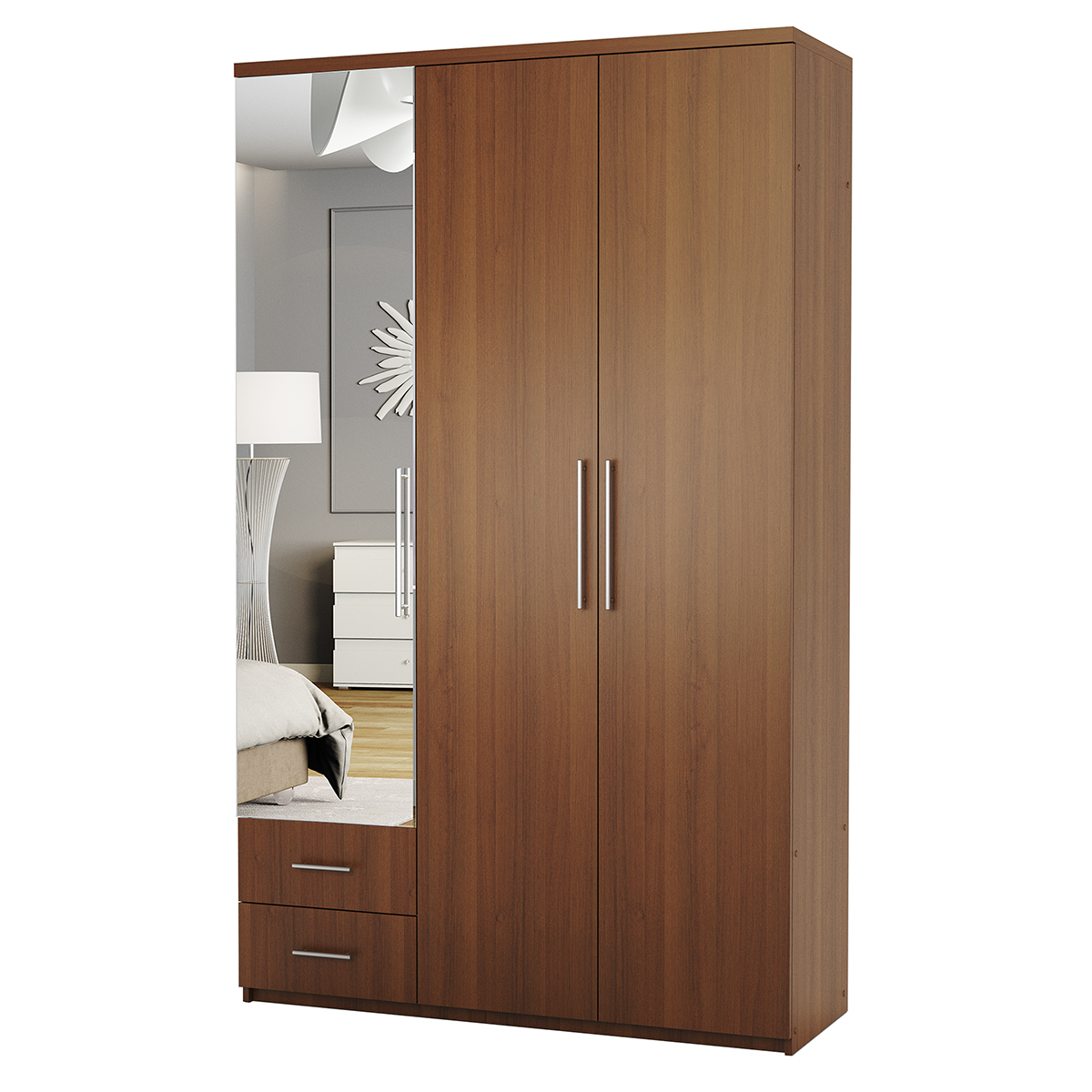 Шкаф трехдверный Комфорт МКЯ-32/1 135х45 с зеркалом орех, Коричневый, Комфорт МКЯ-32/1
Шкаф трехдверный Комфорт МКЯ-32/1 135х45 с зеркалом орех, Коричневый, Комфорт МКЯ-32/1