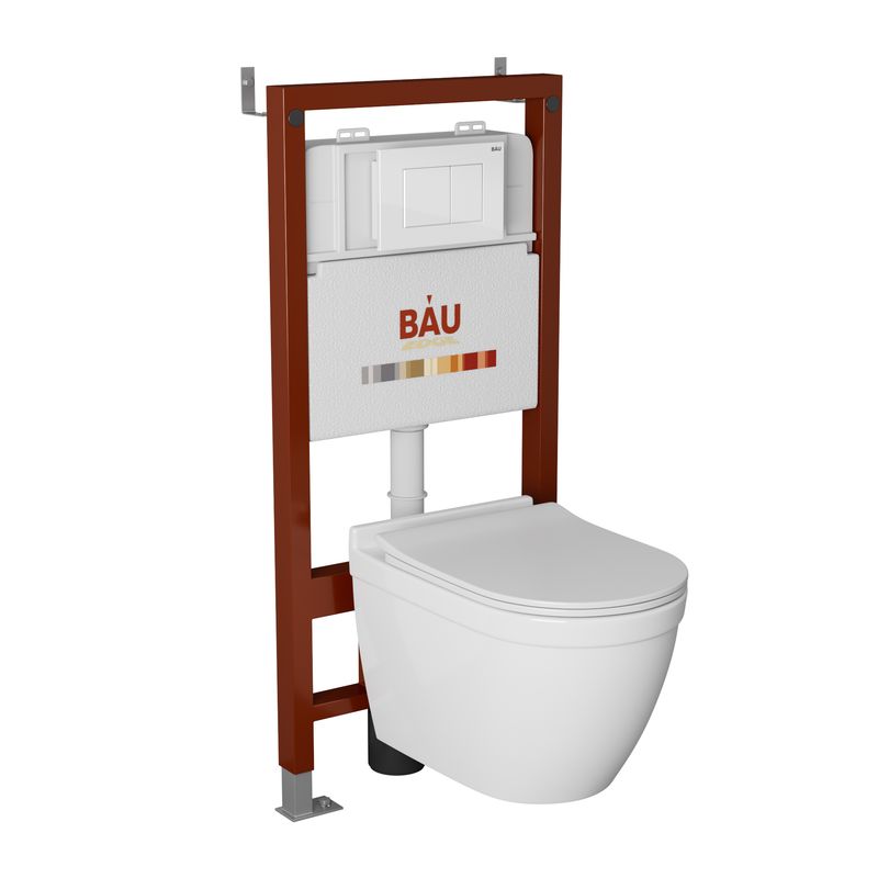 Комплект BAU 6 в 1: инсталляция BAU PRO, унитаз Bau Mif PRO, сиденье , клавиша BAU Stil, 10753
Комплект BAU 6 в 1: инсталляция BAU PRO, унитаз Bau Mif PRO, сиденье , клавиша BAU Stil, 10753