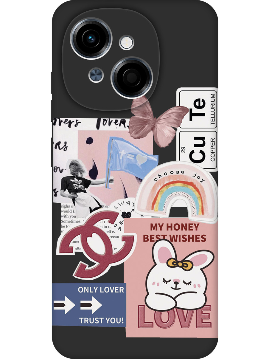 Силиконовый чехол на Tecno Spark Go 1 / Pop 9 с принтом "Милые стикеры" матовый черный, Черный;прозрачный;белый;розовый, 786716985
Силиконовый чехол на Tecno Spark Go 1 / Pop 9 с принтом "Милые стикеры" матовый черный, Черный;прозрачный;белый;розовый, 786716985