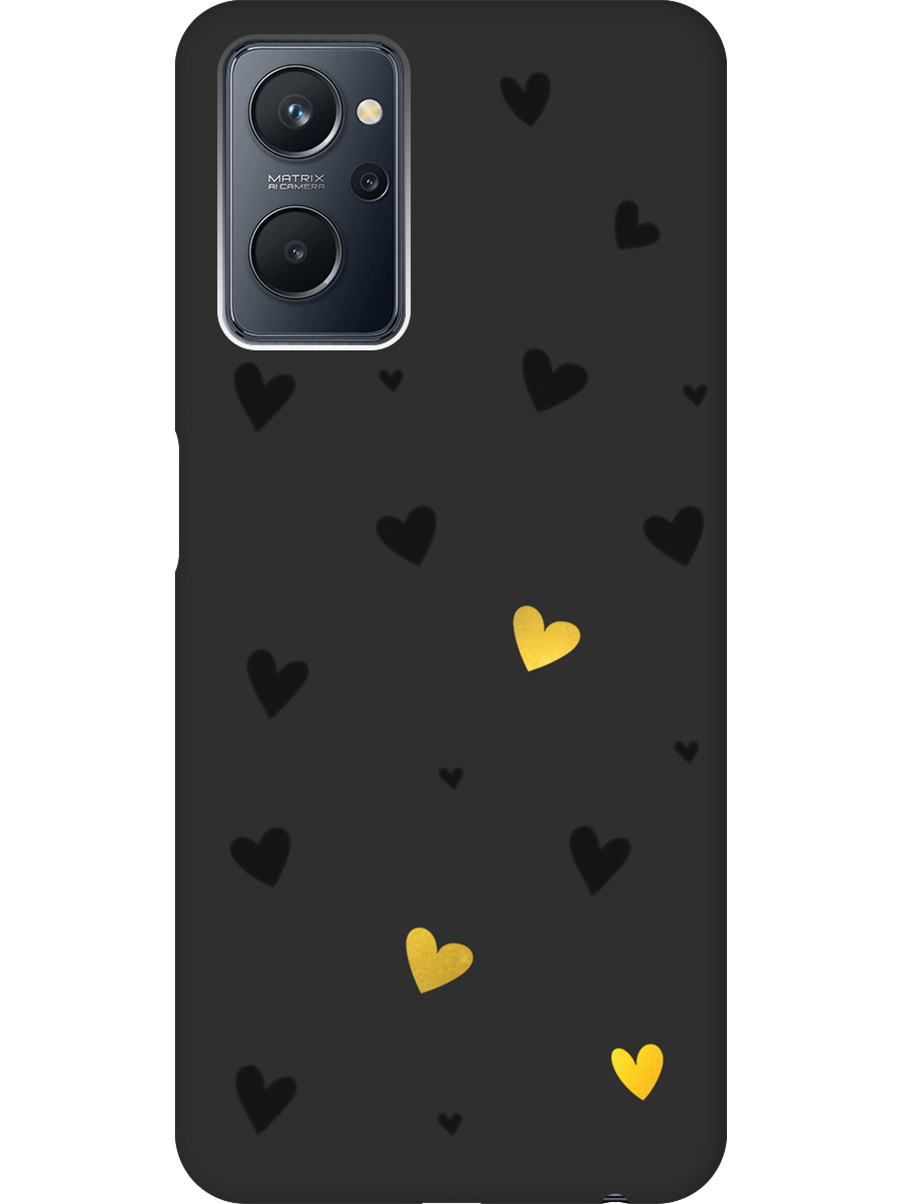 Силиконовый чехол на Realme 9i с принтом "Черные сердечки" матовый черный, Черный;золотистый, 740189491
Силиконовый чехол на Realme 9i с принтом "Черные сердечки" матовый черный, Черный;золотистый, 740189491
