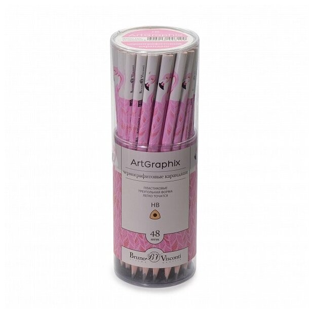 Карандаш чернографитовый BrunoVisconti ArtGraphix Fun Фламинго 21-0050/03 НВ туба 48 шт, 21-0050/03
Карандаш чернографитовый BrunoVisconti ArtGraphix Fun Фламинго 21-0050/03 НВ туба 48 шт, 21-0050/03