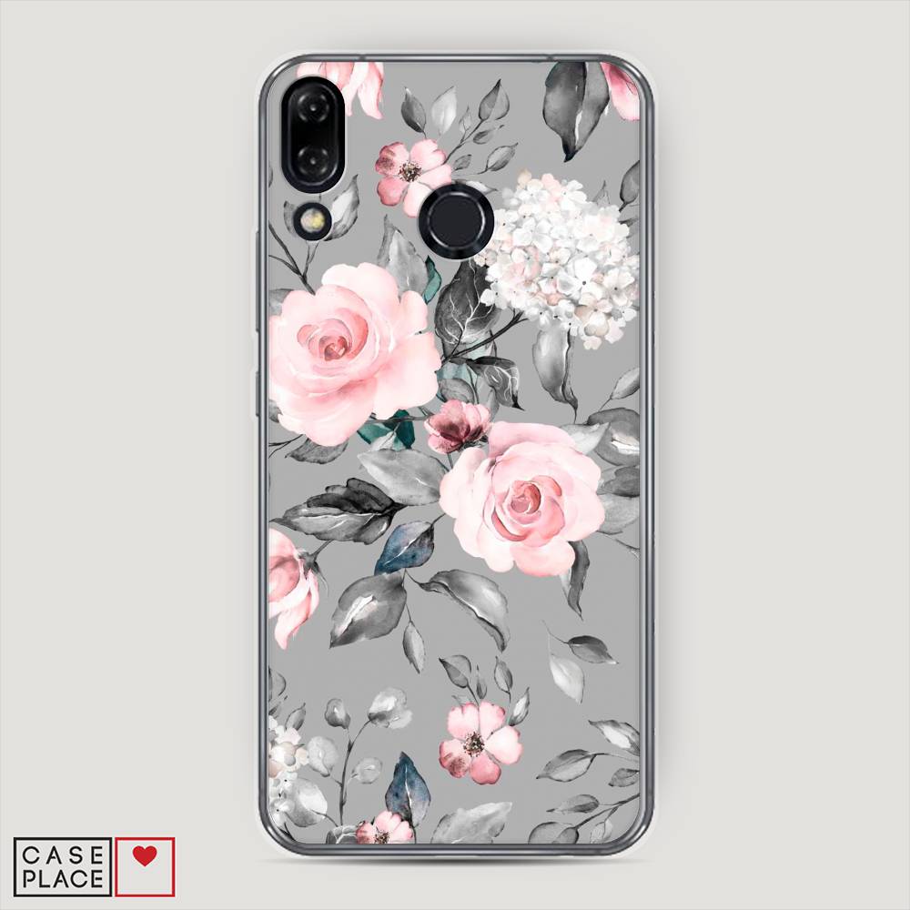 фото Чехол awog "розы для сером" для asus zenfone 5 ze620kl