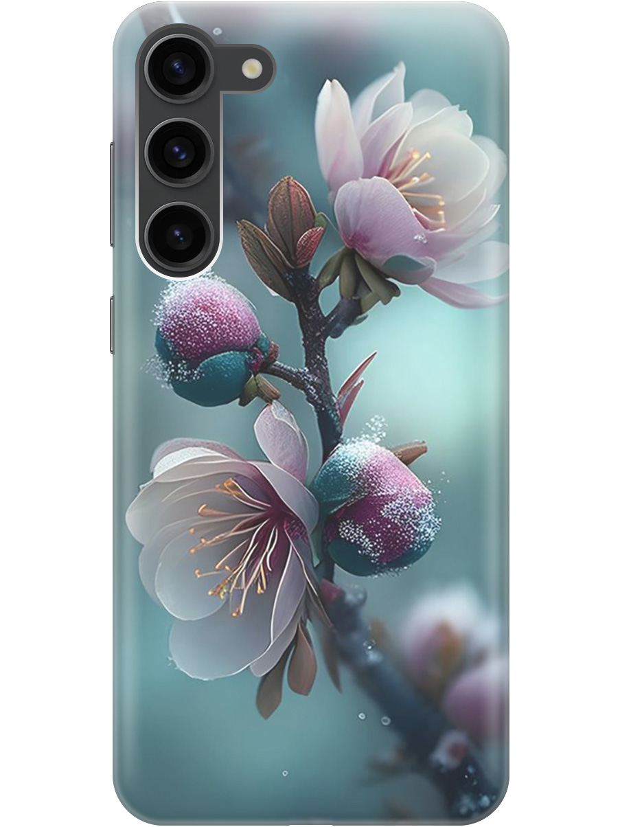 Силиконовый чехол на Samsung Galaxy S23+ с рисунком "Распускающиеся бутоны", Белый;голубой, 20000659
Силиконовый чехол на Samsung Galaxy S23+ с рисунком "Распускающиеся бутоны", Белый;голубой, 20000659