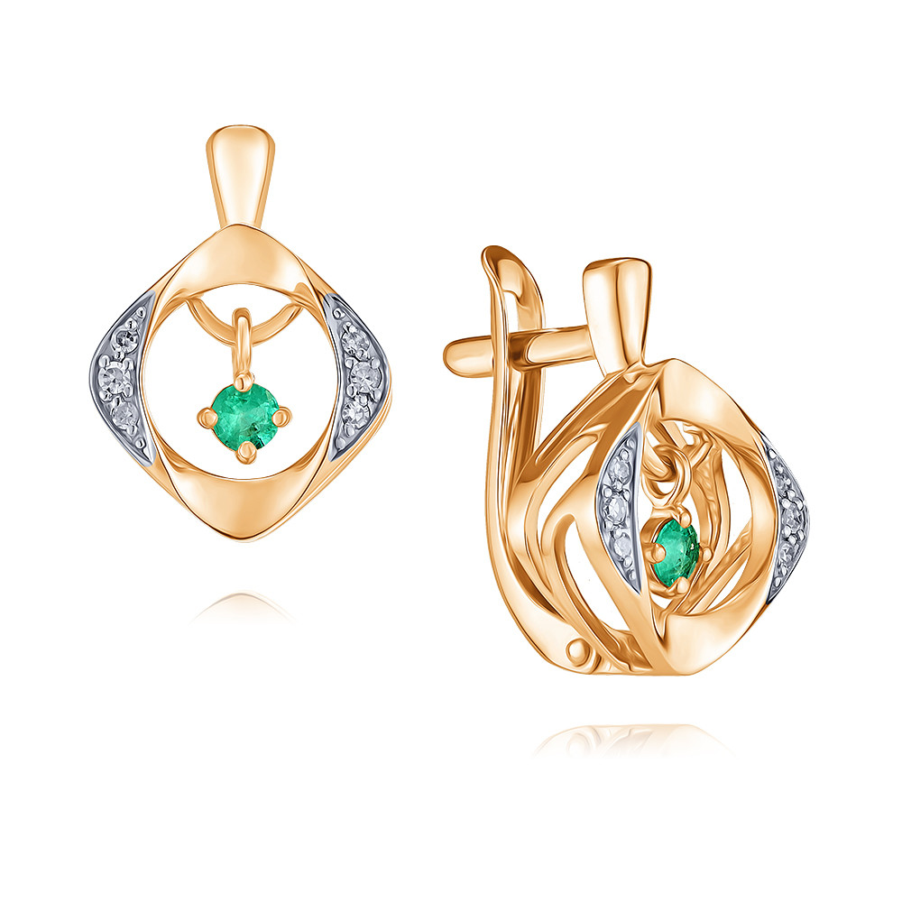 Серьги из красного золота с бриллиантом/изумрудом ADAMAS 24037938/01-А50Д-433, 24037938/01-А50Д-433
Серьги из красного золота с бриллиантом/изумрудом ADAMAS 24037938/01-А50Д-433, 24037938/01-А50Д-433