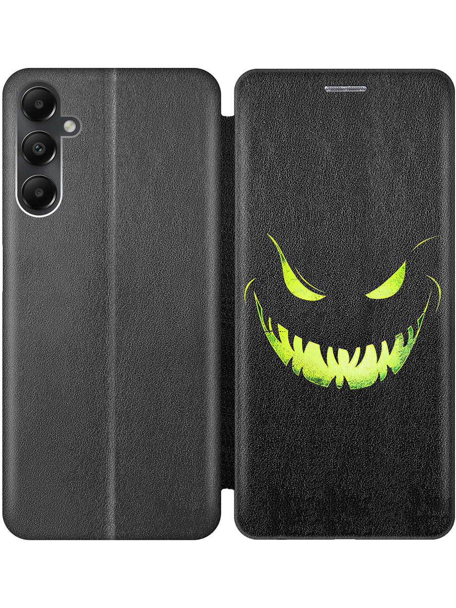 Чехол-книжка на Samsung Galaxy A05s с принтом "Зловещая улыбка" черный, Черный;зеленый, 776583772
Чехол-книжка на Samsung Galaxy A05s с принтом "Зловещая улыбка" черный, Черный;зеленый, 776583772