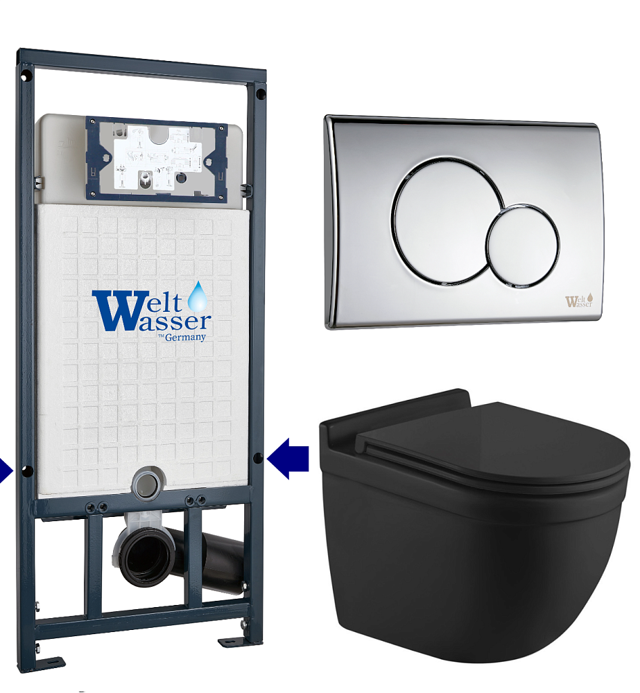 Комплект унитаз с инсталляцией WeltWasser MARBERG 507 + HEIMBACH 043 MT-BL + MAR 507 RD-CR
Комплект унитаз с инсталляцией WeltWasser MARBERG 507 + HEIMBACH 043 MT-BL + MAR 507 RD-CR