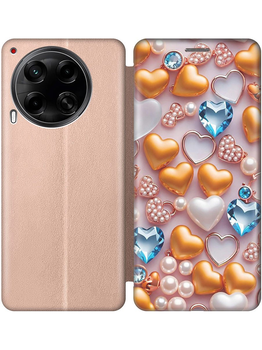 Чехол-книжка на Tecno Camon 30 4g / 30 5g с принтом "Украшения и сердечки" золотой, Золотистый;белый;голубой, 782632491
Чехол-книжка на Tecno Camon 30 4g / 30 5g с принтом "Украшения и сердечки" золотой, Золотистый;белый;голубой, 782632491