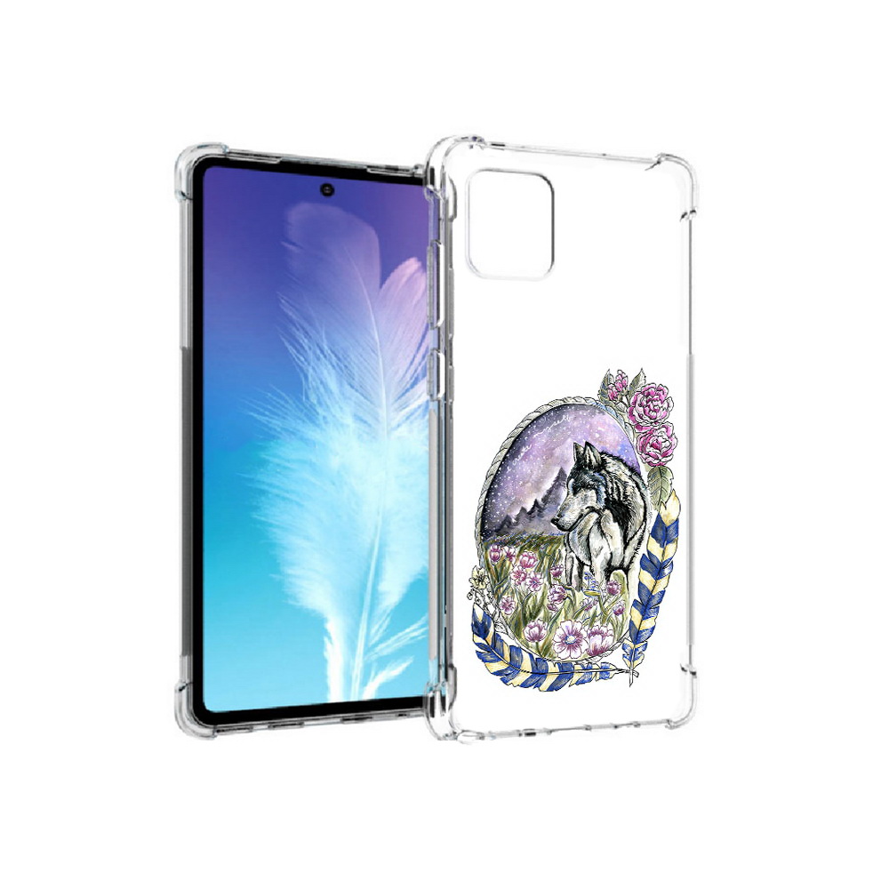 Чехол MyPads Tocco для Samsung Galaxy Note 10 Lite нарисованный волк в цветах с перьями, Прозрачный, Tocco
Чехол MyPads Tocco для Samsung Galaxy Note 10 Lite нарисованный волк в цветах с перьями, Прозрачный, Tocco