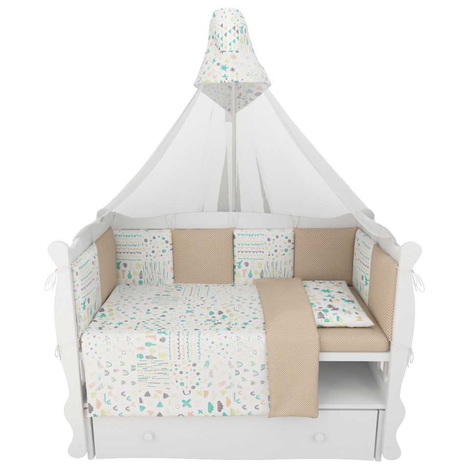 Комплект в кроватку Amarobaby 15 пр. Абстракция, белый/коричневый (перкаль), AMARO-3015
Комплект в кроватку Amarobaby 15 пр. Абстракция, белый/коричневый (перкаль), AMARO-3015