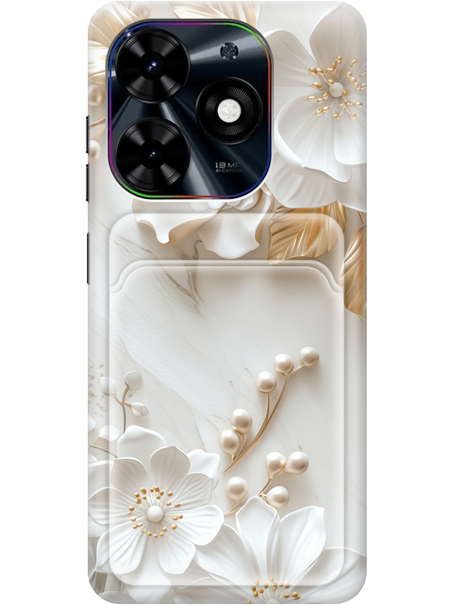 Силиконовый чехол на Infinix Hot 40i с принтом "Бело-золотые цветы" с карманом для карты, Золотистый;белый;прозрачный, 7777688a23
Силиконовый чехол на Infinix Hot 40i с принтом "Бело-золотые цветы" с карманом для карты, Золотистый;белый;прозрачный, 7777688a23
