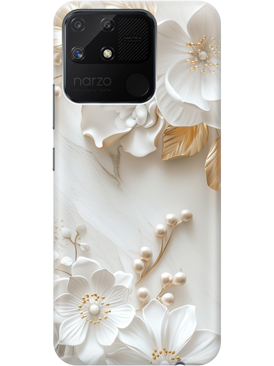 Силиконовый чехол на Realme narzo 50A с принтом "Бело-золотые цветы", Золотистый;белый;прозрачный, 740189923
Силиконовый чехол на Realme narzo 50A с принтом "Бело-золотые цветы", Золотистый;белый;прозрачный, 740189923