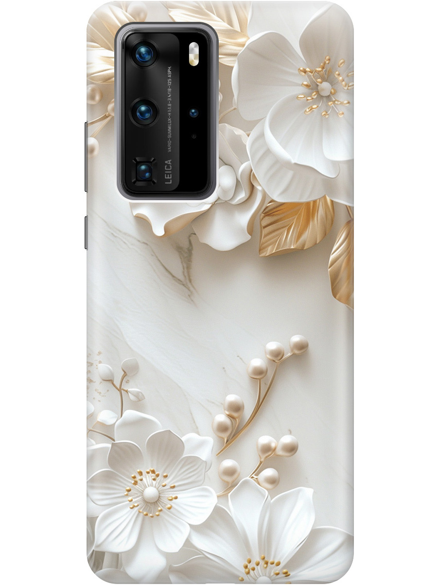 Силиконовый чехол на Huawei P40 Pro с принтом "Бело-золотые цветы", Золотистый;белый;прозрачный, 722839223
Силиконовый чехол на Huawei P40 Pro с принтом "Бело-золотые цветы", Золотистый;белый;прозрачный, 722839223