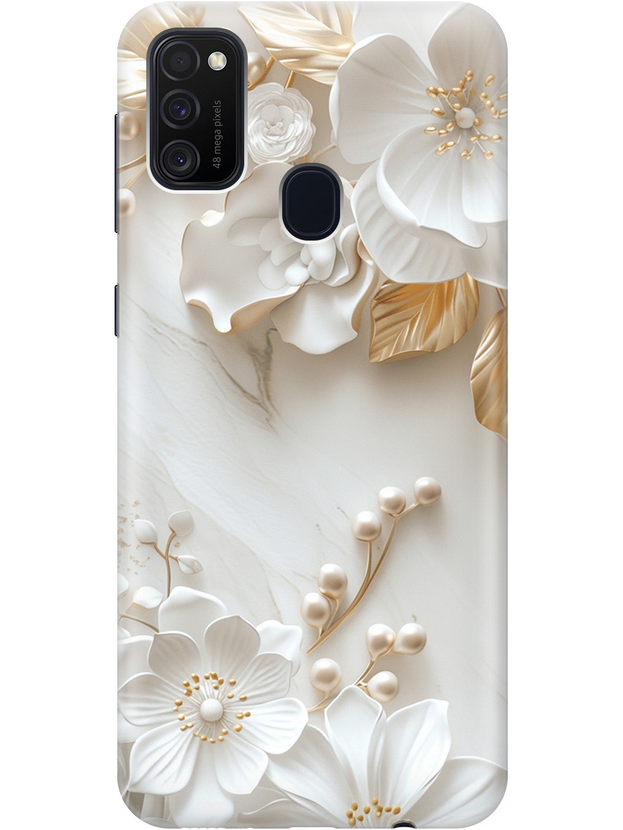 Силиконовый чехол на Samsung Galaxy M21 / M30s с принтом "Бело-золотые цветы", Золотистый;белый;прозрачный, 723067623
Силиконовый чехол на Samsung Galaxy M21 / M30s с принтом "Бело-золотые цветы", Золотистый;белый;прозрачный, 723067623