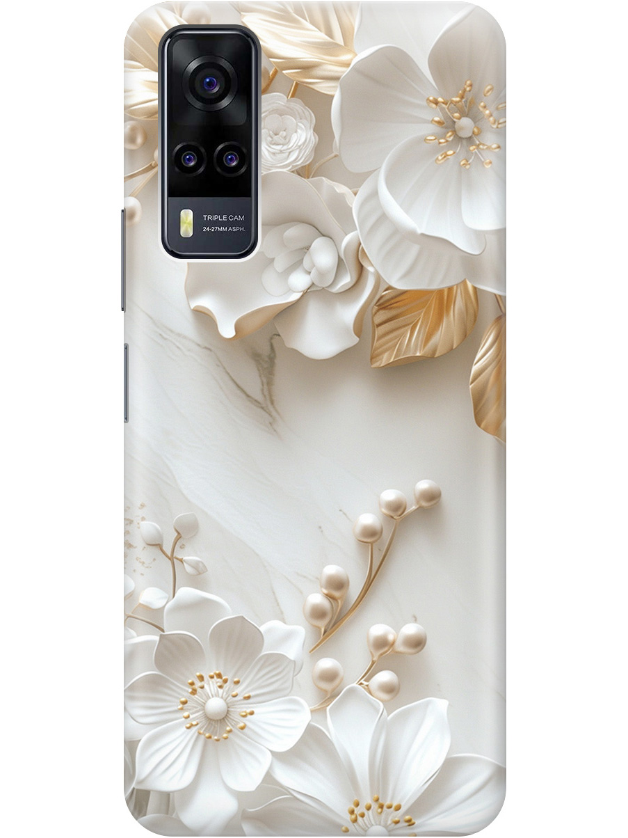 Силиконовый чехол на Vivo Y31 / Y53s 4G / Y51 2020 с принтом "Бело-золотые цветы", Золотистый;белый;прозрачный, 743438323
Силиконовый чехол на Vivo Y31 / Y53s 4G / Y51 2020 с принтом "Бело-золотые цветы", Золотистый;белый;прозрачный, 743438323