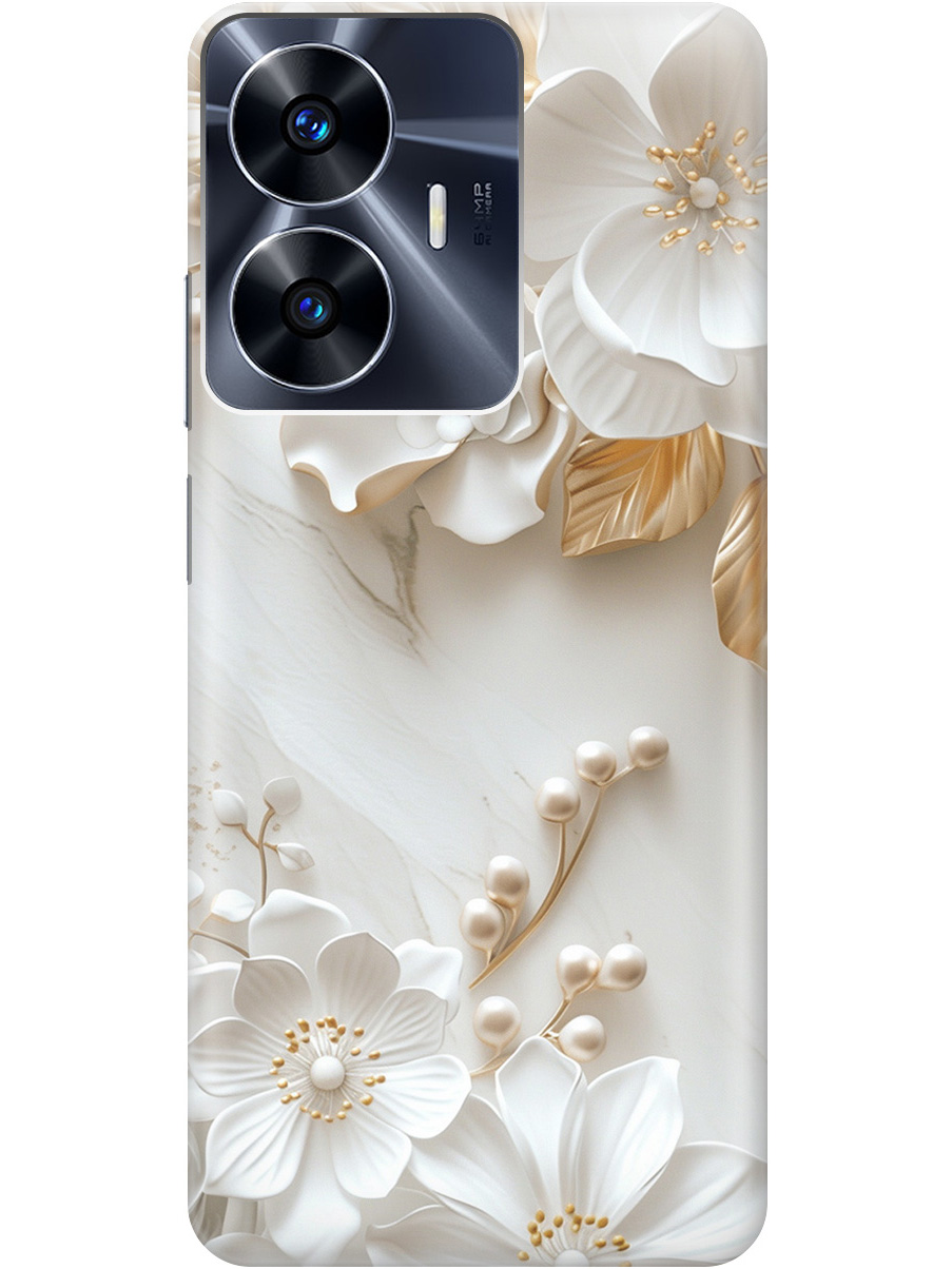 Силиконовый чехол на Realme C55 с принтом "Бело-золотые цветы", Золотистый;белый;прозрачный, 768742723
Силиконовый чехол на Realme C55 с принтом "Бело-золотые цветы", Золотистый;белый;прозрачный, 768742723