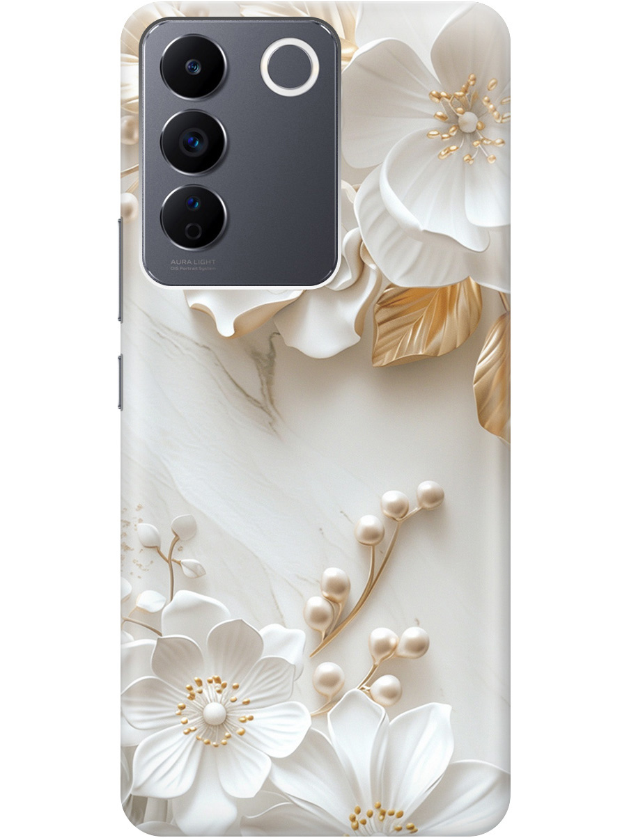 Силиконовый чехол на Vivo V27e с принтом "Бело-золотые цветы", Золотистый;белый;прозрачный, 768743023
Силиконовый чехол на Vivo V27e с принтом "Бело-золотые цветы", Золотистый;белый;прозрачный, 768743023