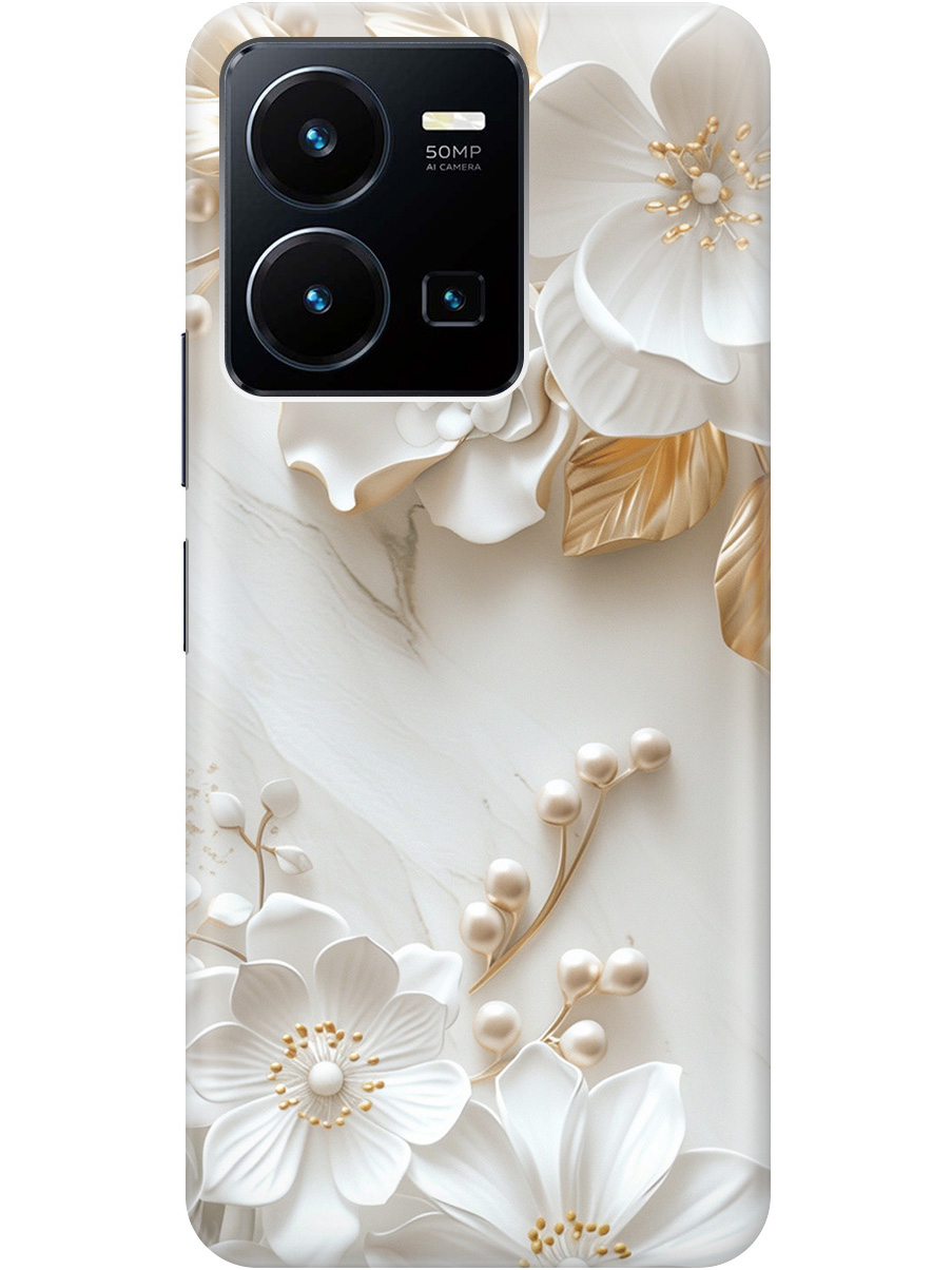 Силиконовый чехол на Vivo Y35 с принтом "Бело-золотые цветы", Золотистый;белый;прозрачный, 743695023
Силиконовый чехол на Vivo Y35 с принтом "Бело-золотые цветы", Золотистый;белый;прозрачный, 743695023