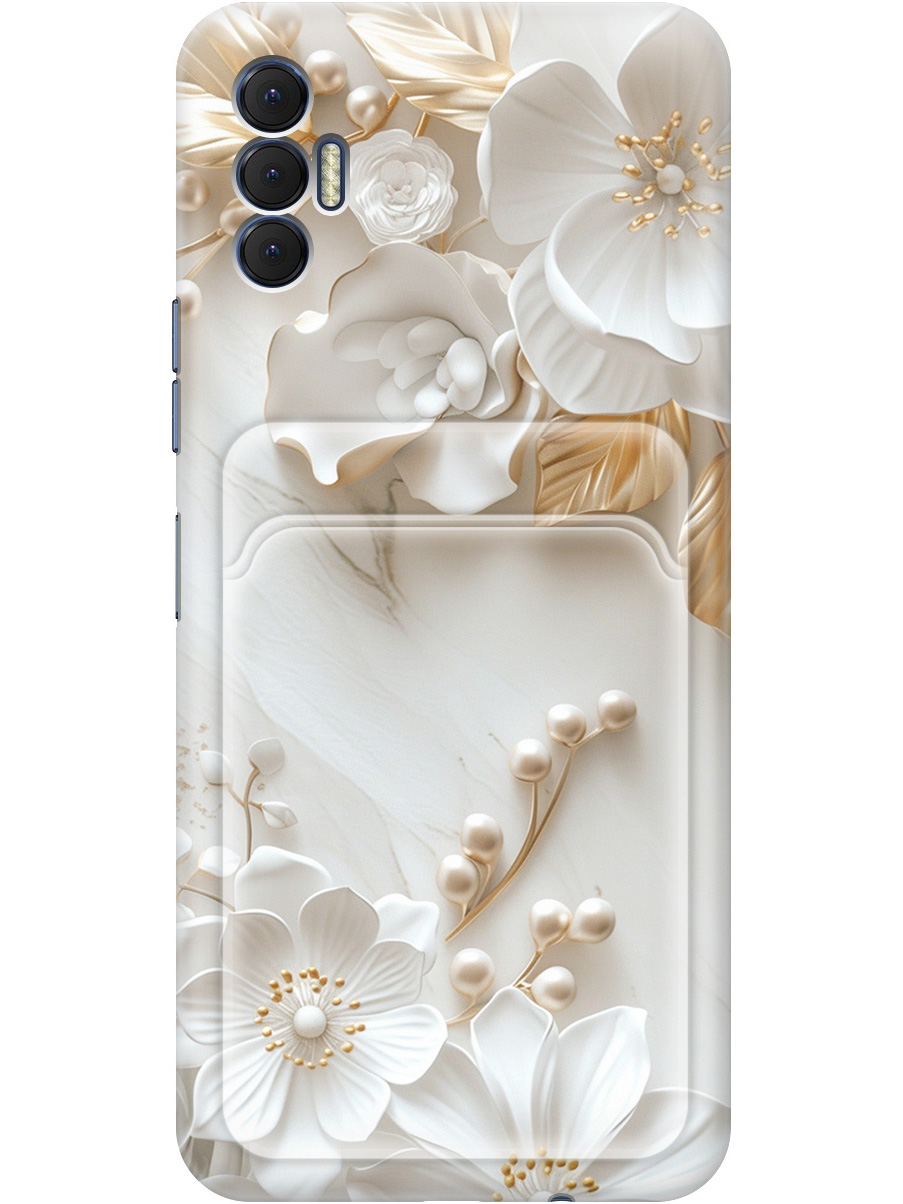 Силиконовый чехол на Tecno Spark 8P с принтом "Бело-золотые цветы" с карманом для карты, Золотистый;белый;прозрачный, 741736223
Силиконовый чехол на Tecno Spark 8P с принтом "Бело-золотые цветы" с карманом для карты, Золотистый;белый;прозрачный, 741736223