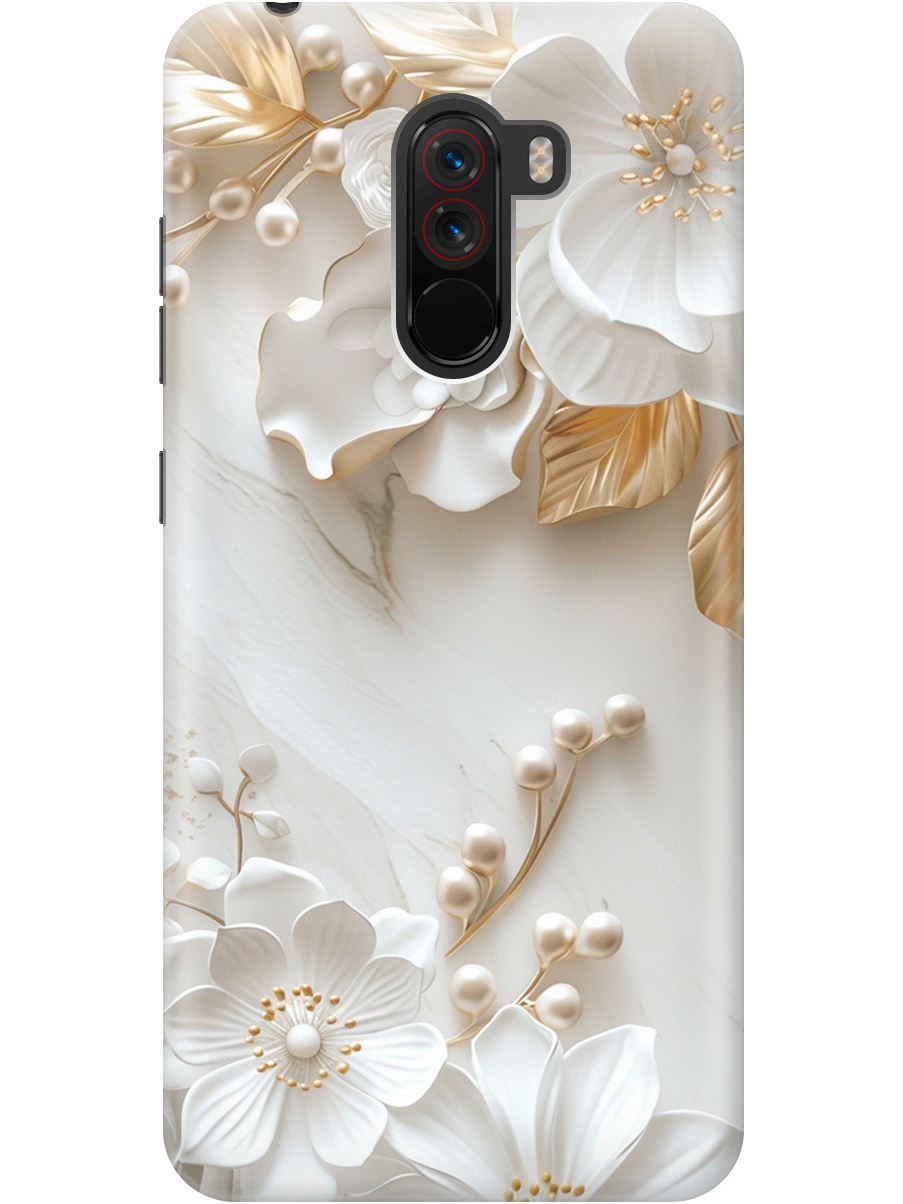 Силиконовый чехол на Xiaomi Pocophone F1 с принтом "Бело-золотые цветы", Золотистый;белый;прозрачный, 719373323
Силиконовый чехол на Xiaomi Pocophone F1 с принтом "Бело-золотые цветы", Золотистый;белый;прозрачный, 719373323
