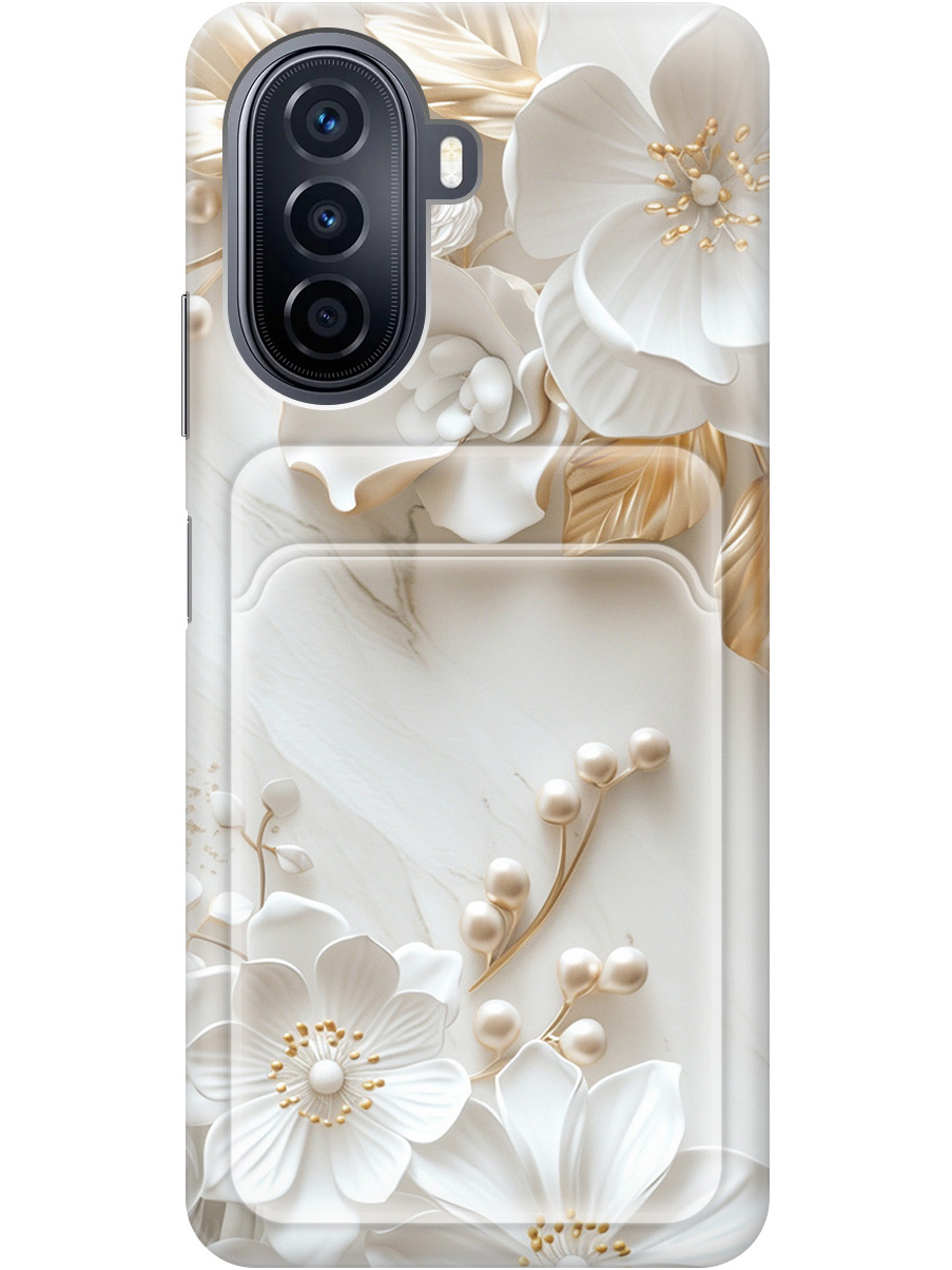 Силиконовый чехол на Huawei nova Y70 с принтом "Бело-золотые цветы" с карманом для карты, Золотистый;белый;прозрачный, 740133423
Силиконовый чехол на Huawei nova Y70 с принтом "Бело-золотые цветы" с карманом для карты, Золотистый;белый;прозрачный, 740133423