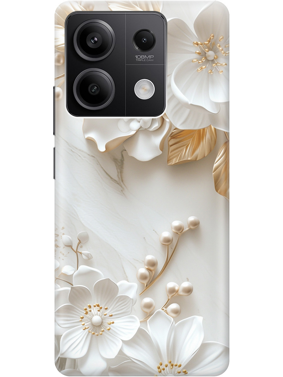 Силиконовый чехол на Xiaomi Redmi Note 13 5g с принтом "Бело-золотые цветы", Золотистый;белый;прозрачный, 776587023
Силиконовый чехол на Xiaomi Redmi Note 13 5g с принтом "Бело-золотые цветы", Золотистый;белый;прозрачный, 776587023