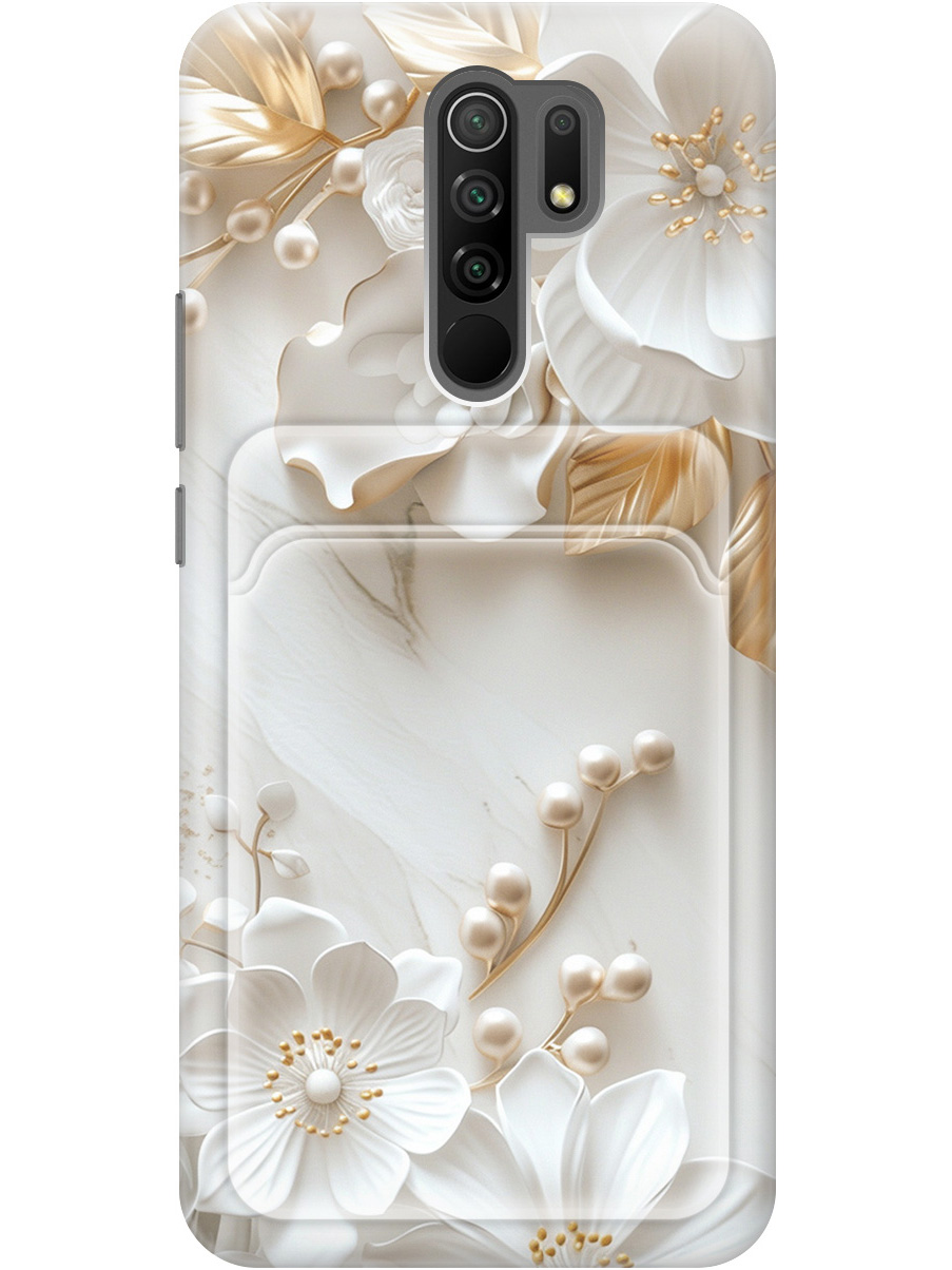 Силиконовый чехол на Xiaomi Redmi 9 с принтом "Бело-золотые цветы" с карманом для карты, Золотистый;белый;прозрачный, 723276723
Силиконовый чехол на Xiaomi Redmi 9 с принтом "Бело-золотые цветы" с карманом для карты, Золотистый;белый;прозрачный, 723276723
