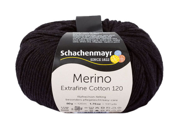 Пряжа Schachenmayr 9807342 Merino Extrafine Cotton 120 Coats (00599, schwarz), Merino Extrafine Cotton 120
Пряжа Schachenmayr 9807342 Merino Extrafine Cotton 120 Coats (00599, schwarz), Merino Extrafine Cotton 120